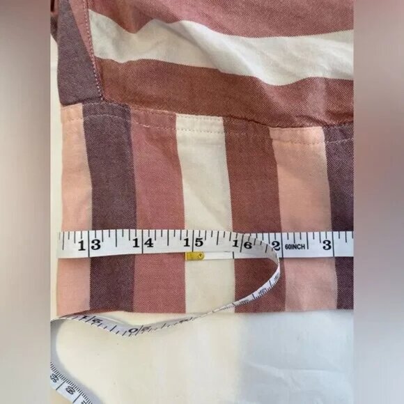 Madewell Courier Button-Back Shirt in Munson Stripe Size Medium - Picture 7 of 10